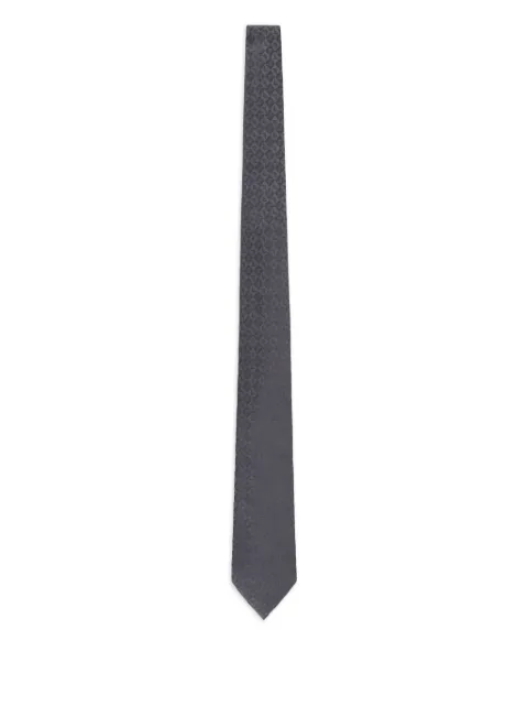 Emporio Armani logo-jacquard silk tie Grey 3400752R61200041