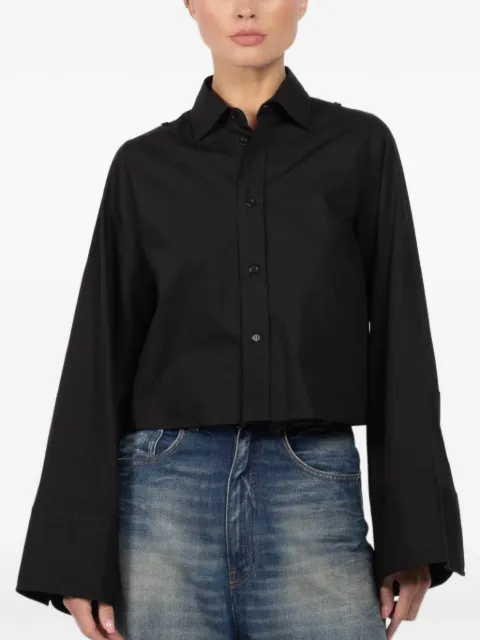 MM6 Maison Margiela bell-sleeve cropped shirt Black S52DT0044M35480