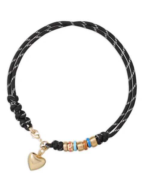 Roxanne Assoulin Happy Cord heart necklace Black RXH25N122AGOLDHEART