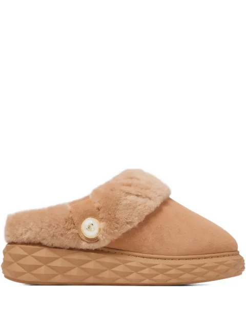 Jimmy Choo Diamond Maxi mules Neutrals DIAMONDMAXIMULEFFUW