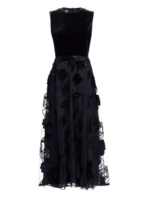 Elie Saab floral sleeveless maxi dress Black D0800NP25TUV01