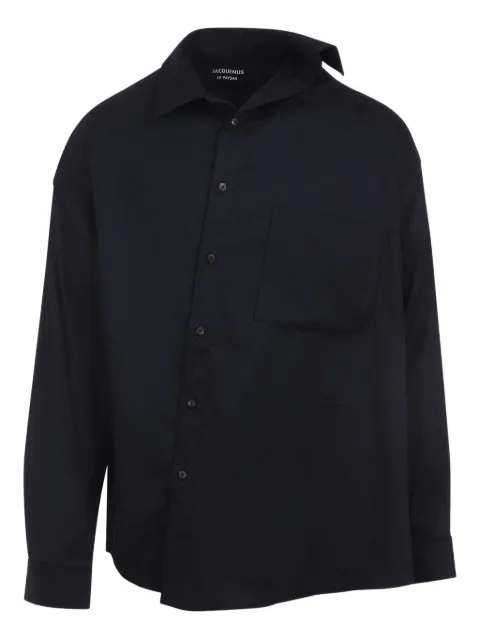Jacquemus asymmetric shirt Blue SHM00537AW00631