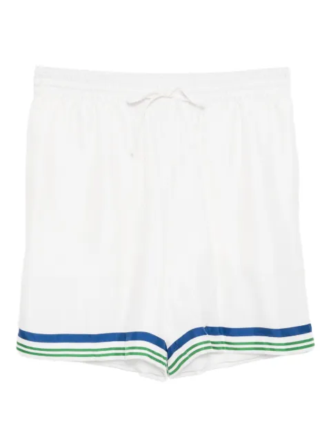 Casablanca Tennis Club Icon silk shorts White MAW25TR01201