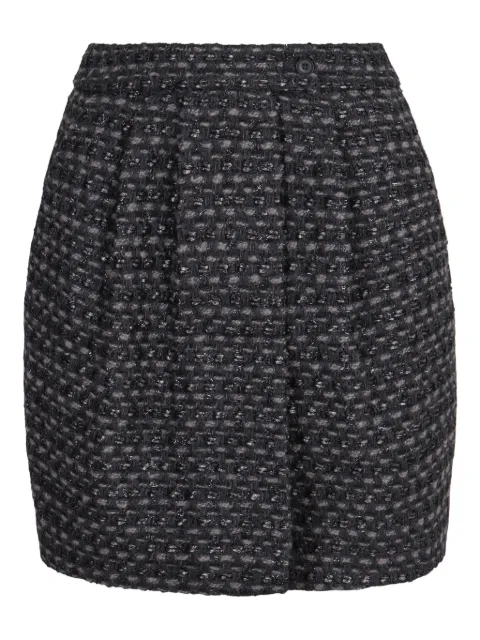 Emporio Armani tweed mini straight skirt Black EW001310AF14268