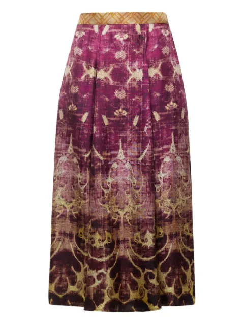 Pierre-Louis Mascia geometric-pattern midi skirt Pink ALOESGO12353SE