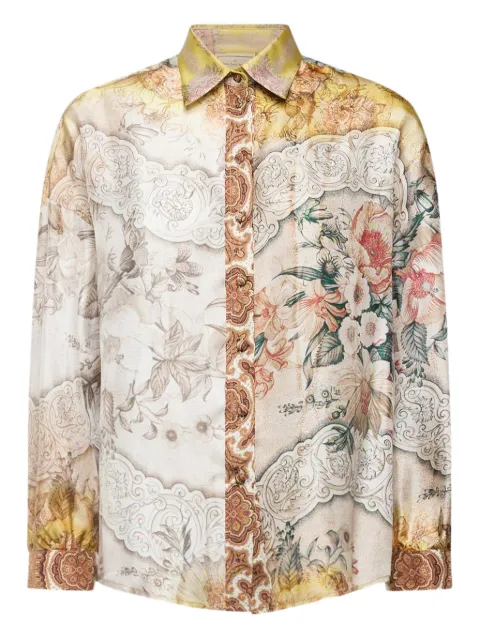 Pierre-Louis Mascia floral-print shirt Neutrals ALOESCML12049S