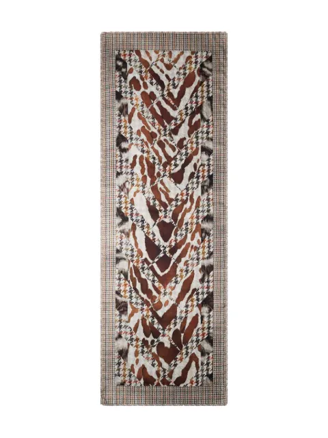Pierre-Louis Mascia houndstooth-pattern scarf Black FANCY2S065X190