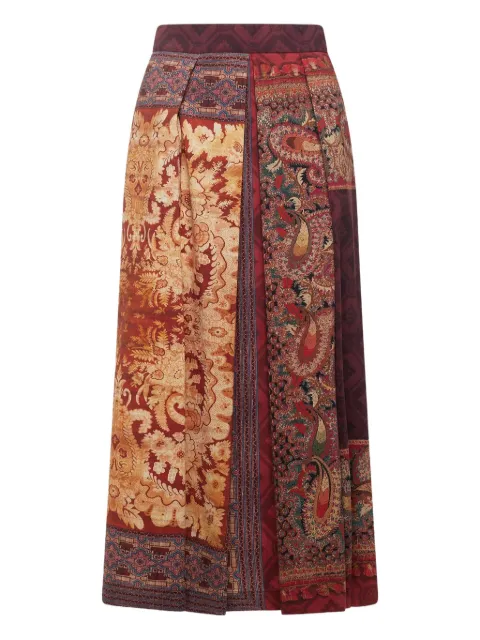 Pierre-Louis Mascia geometric-pattern maxi skirt Red DYLANSGO12360W