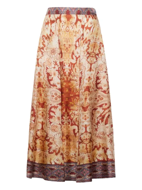 Pierre-Louis Mascia silk pleated skirt Neutrals ALOESGO12353SE