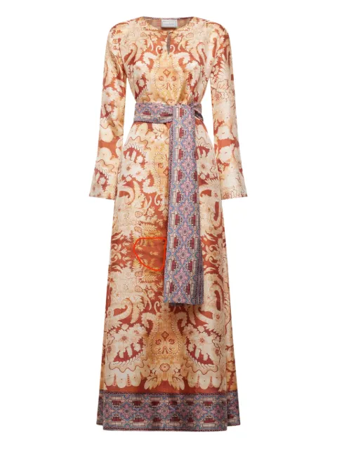 Pierre-Louis Mascia paisley-print maxi dress Pink ALOESAB12365SE