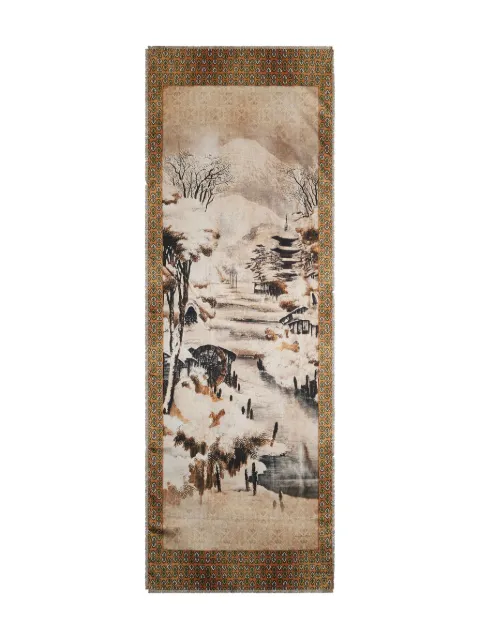 Pierre-Louis Mascia landscape-print scarf Neutrals FANCY2S065X190