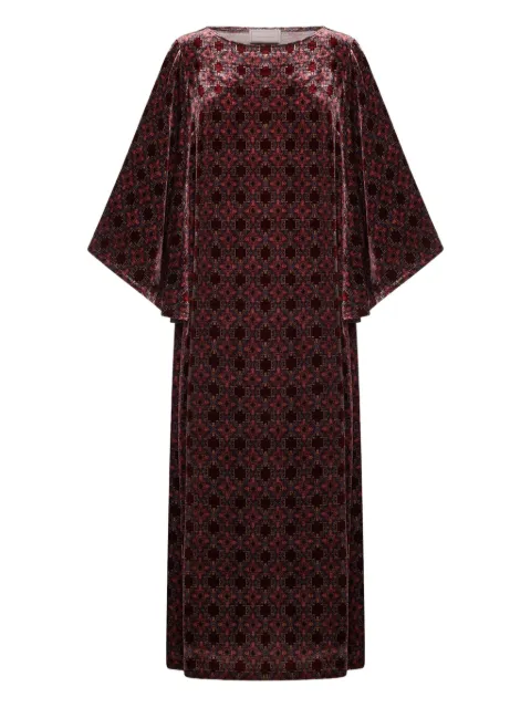 Pierre-Louis Mascia geometric-pattern maxi dress Red KANDOXAB12619V