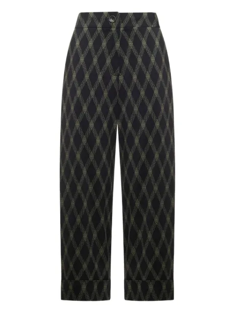 Pierre-Louis Mascia diamond-pattern trousers Black DYLANSPT12471W