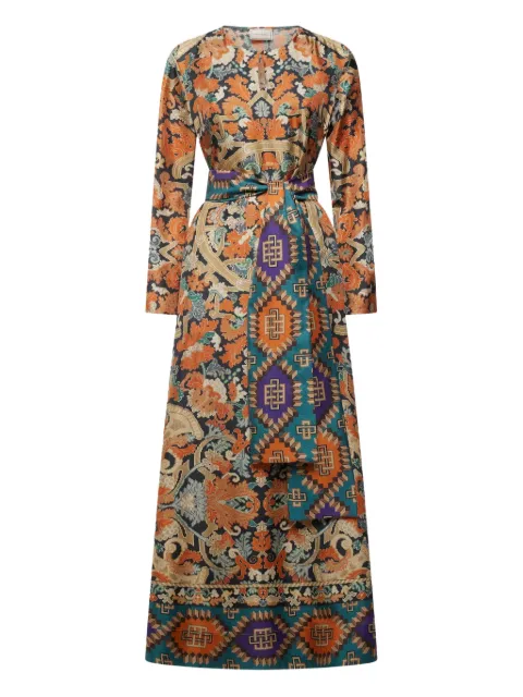 Pierre-Louis Mascia geometric-pattern maxi dress Neutrals ALOESAB12365SE