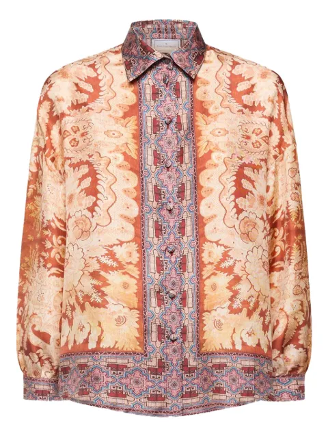 Pierre-Louis Mascia paisley-print button-down shirt Neutrals ALOESCML12049S