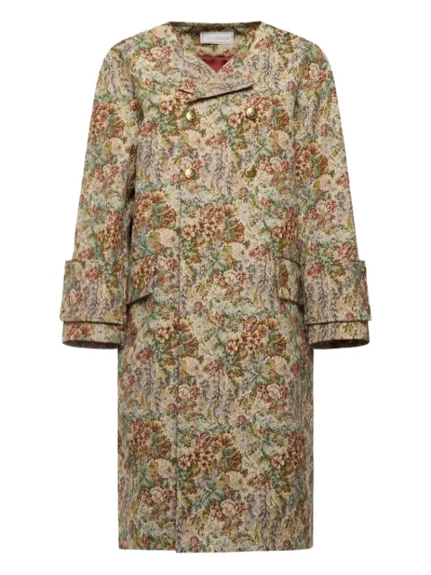 Pierre-Louis Mascia floral-print coat Neutrals RIDOXCPT12703C