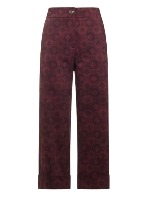 Pierre-Louis Mascia geometric-print trousers Red DYLANSPT12471W