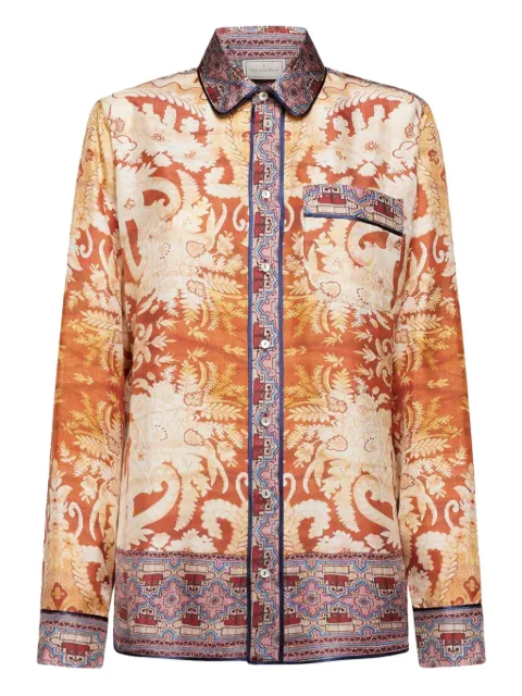 Pierre-Louis Mascia paisley-print long-sleeve shirt Orange ALOESCML10642S