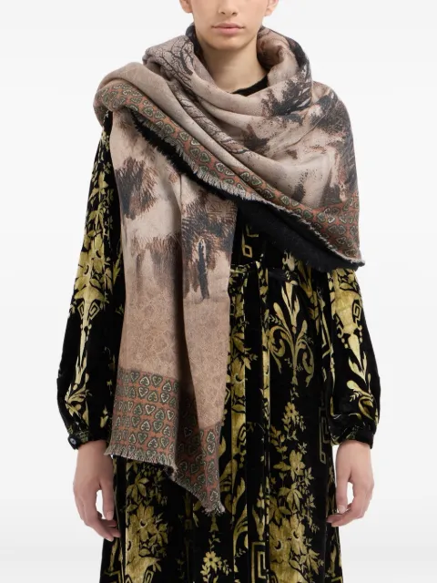 Pierre-Louis Mascia geometric-pattern scarf Neutrals PANCAKESGA130X190SWO