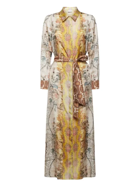 Pierre-Louis Mascia floral-print shirt maxi dress Neutrals ALOESAB12448SE