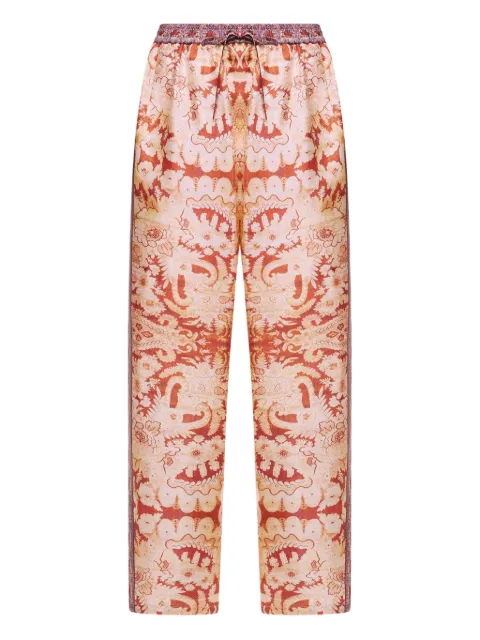 Pierre-Louis Mascia paisley-print drawstring-waist trousers Pink ALOESPT10959SE