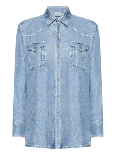 Pierre-Louis Mascia buttoned pocket silk shirt Blue ALOESCML12657