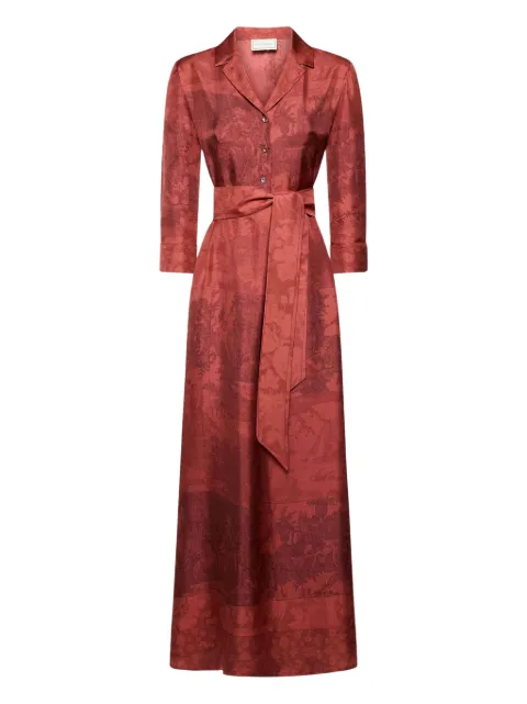 Pierre-Louis Mascia printed belted dress Red ALOEGUMSAB1189