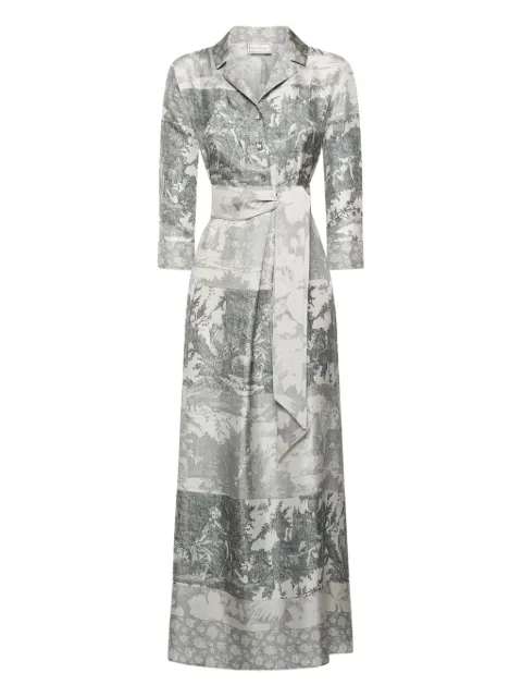 Pierre-Louis Mascia landscape-print maxi dress Grey ALOEGUMSAB1189