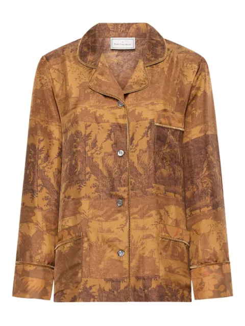 Pierre-Louis Mascia landscape-print shirt Brown ALOEGUMSCML126