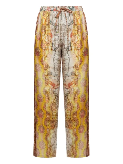 Pierre-Louis Mascia floral-print drawstring-waist trousers Neutrals ALOESPT10959SE