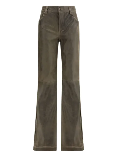 ETRO flared leather trousers Brown WROC0011AP376