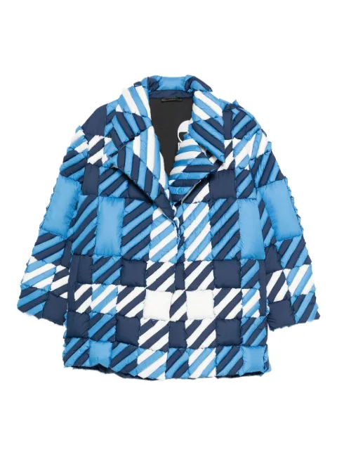RAXXY quilted houndstooth jacket Blue CRDJ095