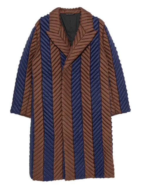 RAXXY herringbone-quilted coat Blue CRDJ084