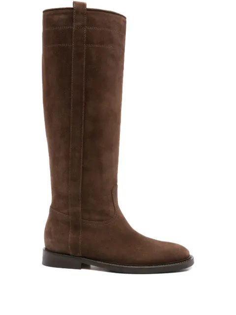 Anna F. suede knee-high boots Brown 9958