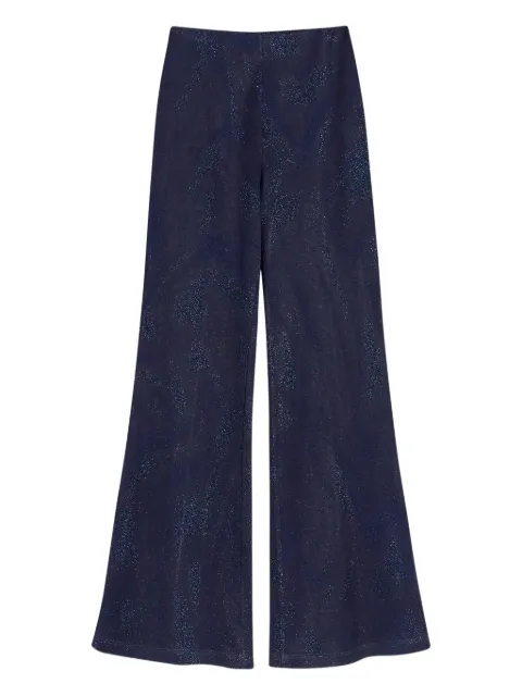 Maccapani Easy glitter-embellished flared trousers Blue M25I1ACJP021JL00600