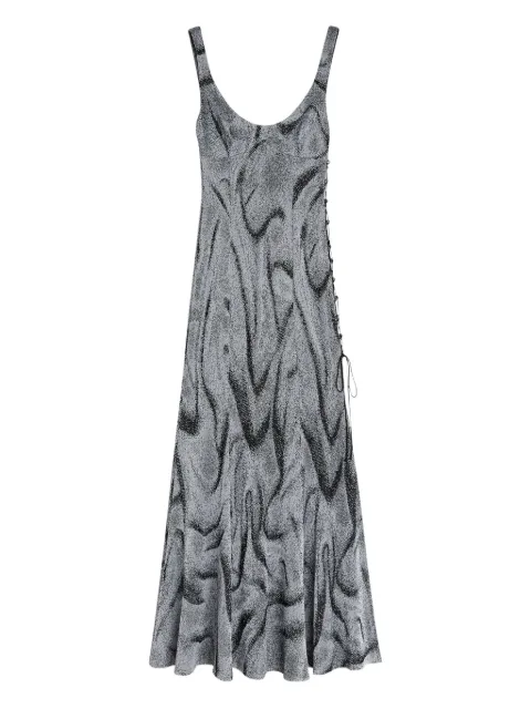 Maccapani Nice But Naughty swirl-print dress Silver M25I1ASJA045JL00800