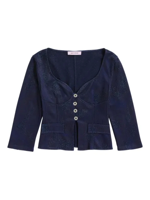 Maccapani Vinnie button-detailed structured top Blue M25I1ASJB015JL00600