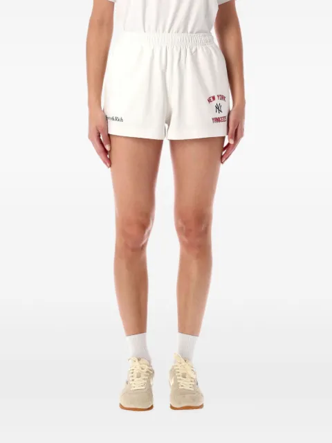 Sporty & Rich embroidered elasticated shorts White SH037623632WH0148