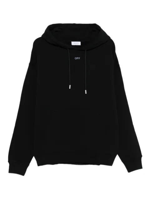 Off-White logo-motif hoodie Black OMBB085F25FLE00H1041