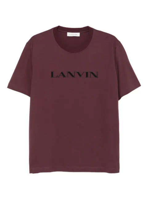 Lanvin logo-embroidered T-shirt Red RMTS0012J300H25