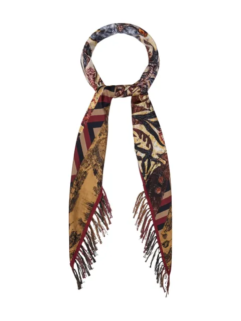 Pierre-Louis Mascia geometric-pattern fringed-edges scarf Neutrals ALOEUWSW100X10
