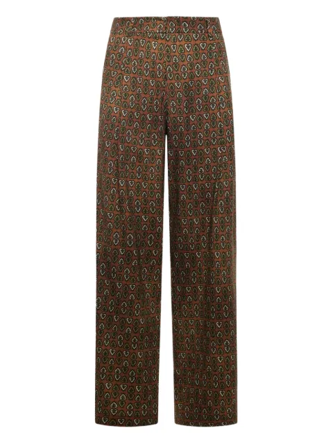 Pierre-Louis Mascia patterned trousers Brown BEATEXSPT12614