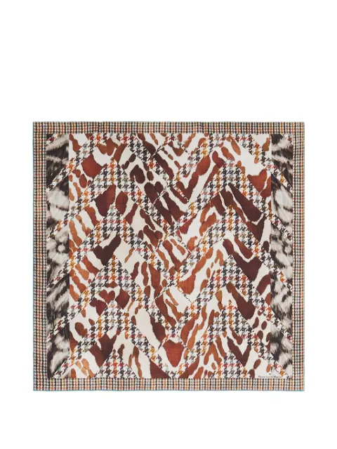 Pierre-Louis Mascia patterned square scarf Brown ALOEUWSW067X06