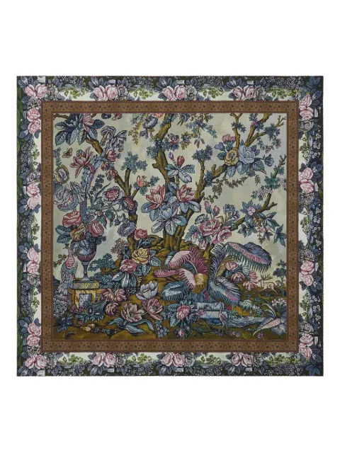 Pierre-Louis Mascia floral-pattern scarf Grey CIALDATW090X09