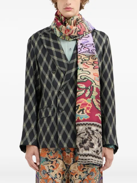 Pierre-Louis Mascia patchwork floral scarf Brown ALOEWON065X190