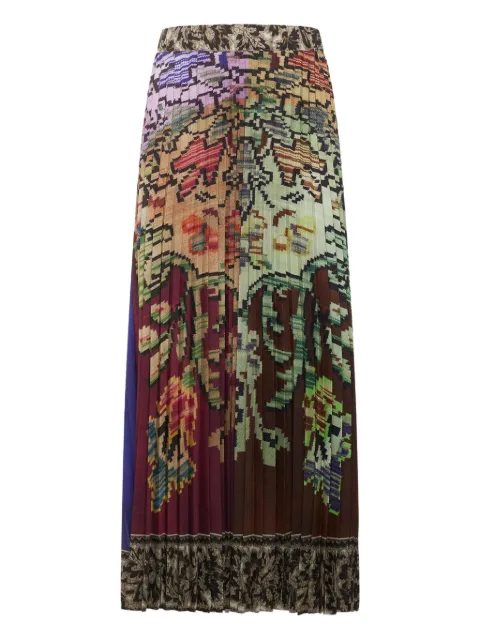 Pierre-Louis Mascia pleated floral-print skirt Brown CETOSGO11564PL