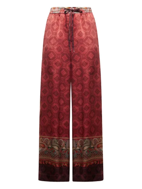 Pierre-Louis Mascia geometric-pattern trousers Red MUTKASPT11094S