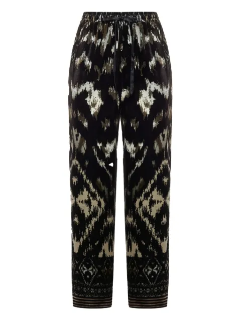 Pierre-Louis Mascia all-over print drawstring-waist trousers Black KANADAPT11667V