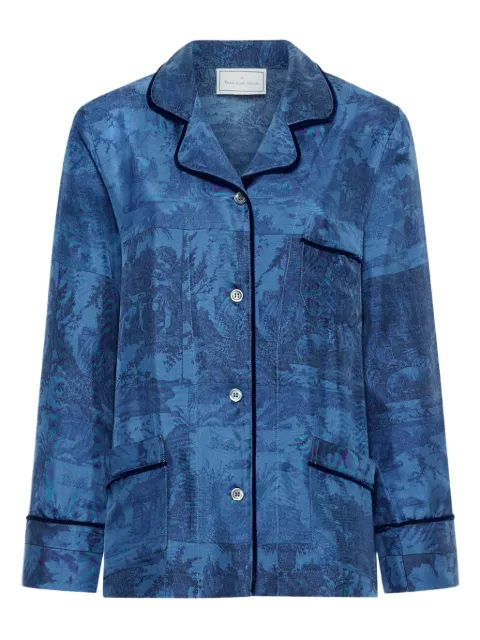 Pierre-Louis Mascia landscape-print shirt Blue ALOEGUMSCML126