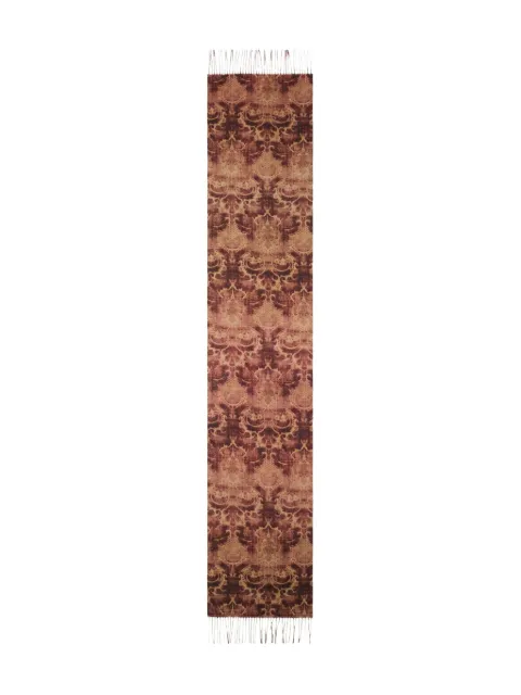 Pierre-Louis Mascia geometric-pattern fringed scarf Brown KIEVNEWFB2S035